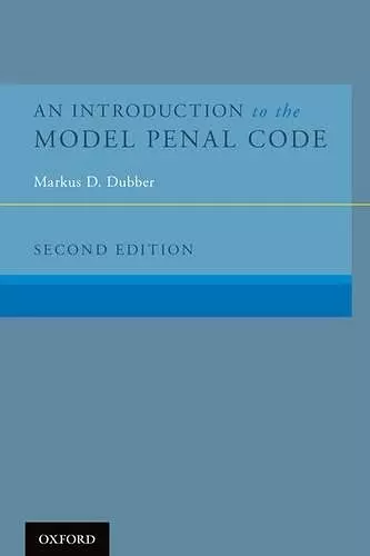 An Introduction to the Model Penal Code cover