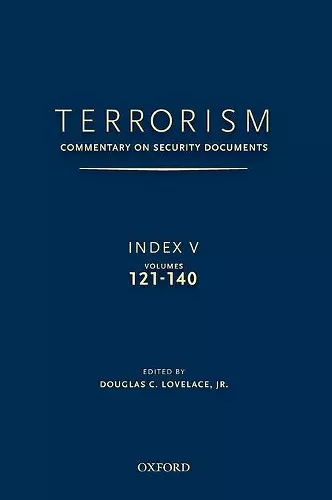 TERRORISM: COMMENTARY ON SECURITY DOCUMENTS INDEX V cover