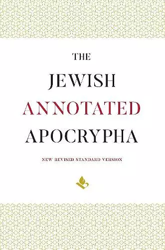 The Jewish Annotated Apocrypha cover