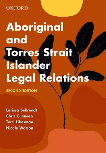 Aboriginal and Torres Strait Islander Legal Relations cover