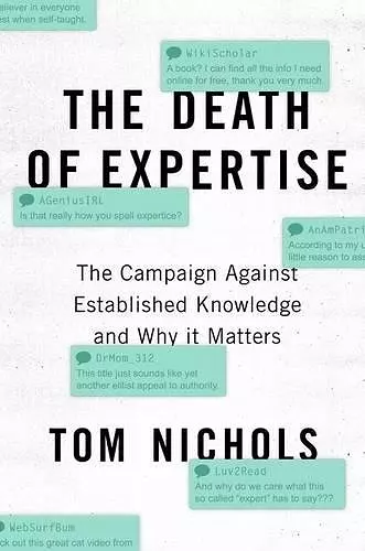 The Death of Expertise cover