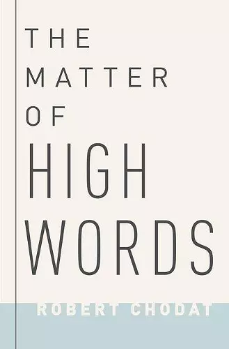 The Matter of High Words cover