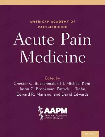 Acute Pain Medicine cover