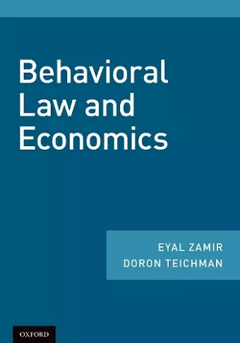 Behavioral Law and Economics cover