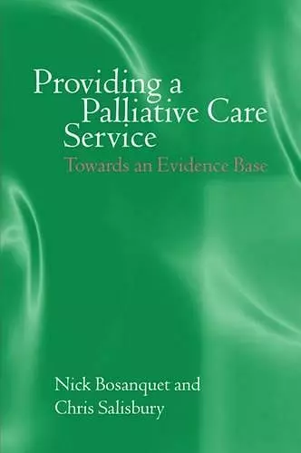 Providing a Palliative Care Service cover