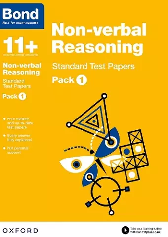 Bond 11+: Non-verbal Reasoning: Standard Test Papers: Ready for the 2025 exam cover