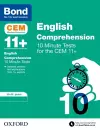 Bond 11+: CEM English Comprehension 10 Minute Tests: Ready for the 2024 exam cover