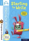 Progress with Oxford: Progress with Oxford: Starting to Write Age 3-4 - Prepare for School with Essential English Skills cover