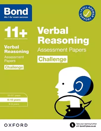 Bond 11+: Bond 11+ Verbal Reasoning Challenge Assessment Papers 9-10 years cover