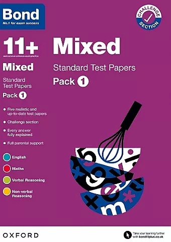 Bond 11+: Bond 11+ Mixed Standard Test Papers: Pack 1: For 11+ GL assessment and Entrance Exams cover