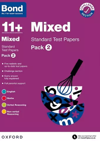 Bond 11+: Bond 11+ Mixed Standard Test Papers: Pack 2: For 11+ GL assessment and Entrance Exams cover