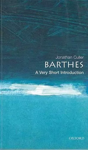 Barthes: A Very Short Introduction cover