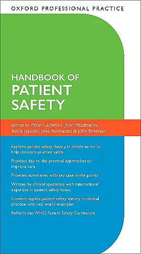 Oxford Professional Practice: Handbook of Patient Safety cover