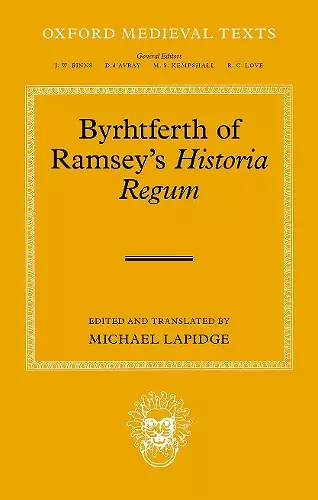 Byrhtferth of Ramsey's Historia Regum cover