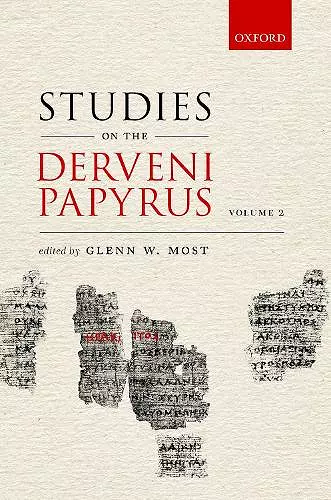 Studies on the Derveni Papyrus, volume II cover