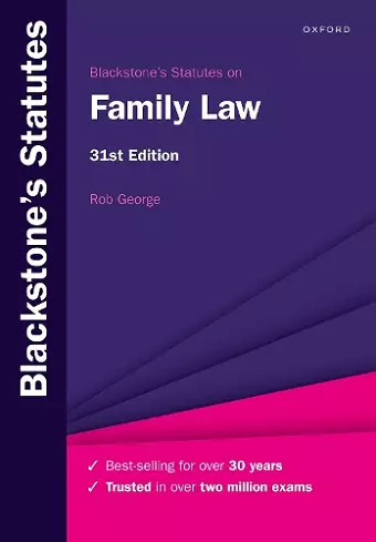 Blackstone's Statutes on Family Law cover