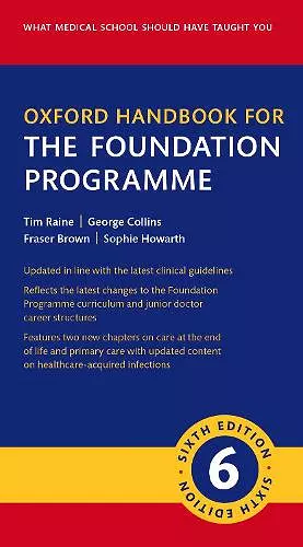 Oxford Handbook for the Foundation Programme 6e cover