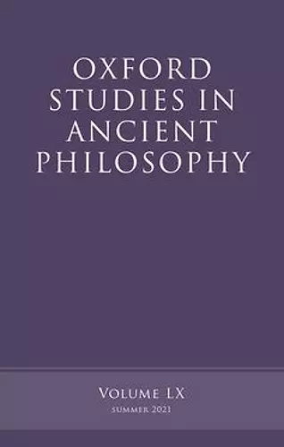 Oxford Studies in Ancient Philosophy, Volume 60 cover