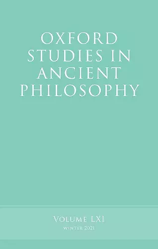 Oxford Studies in Ancient Philosophy, Volume 61 cover