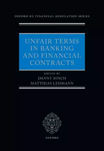 Unfair Terms in Banking and Financial Contracts cover