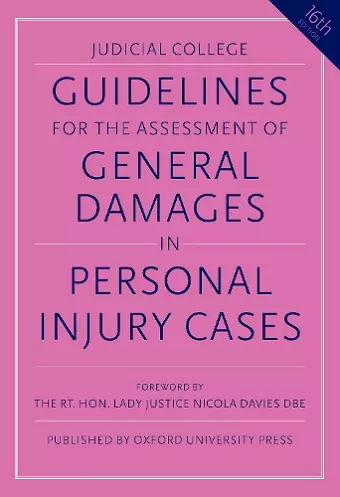 Guidelines for the Assessment of General Damages in Personal Injury Cases cover