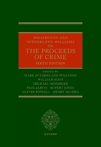 Millington and Sutherland Williams on the Proceeds of Crime cover