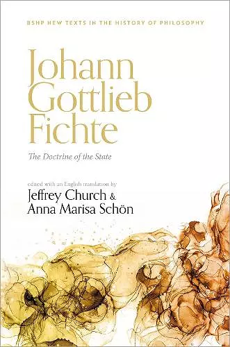 Johann Gottlieb Fichte: The Doctrine of the State cover