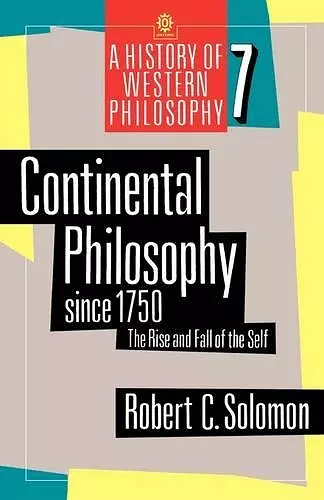 Continental Philosophy since 1750 cover