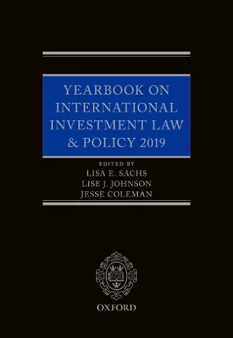 Yearbook on International Investment Law & Policy 2019 cover