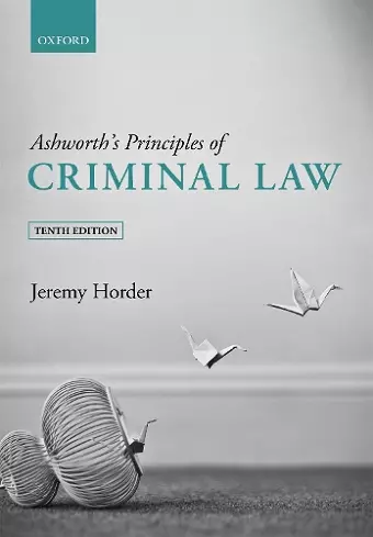 Ashworth's Principles of Criminal Law cover