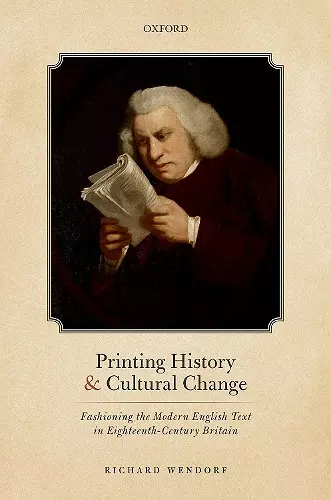 Printing History and Cultural Change cover