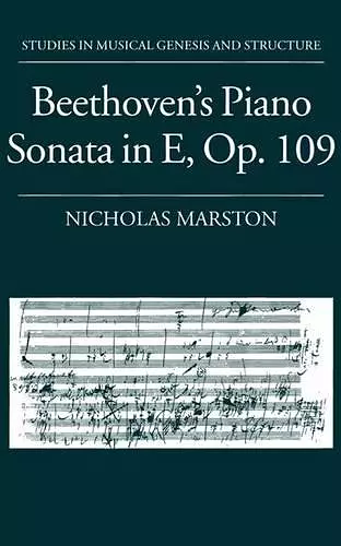 Beethoven's Piano Sonata in E, Op. 109 cover