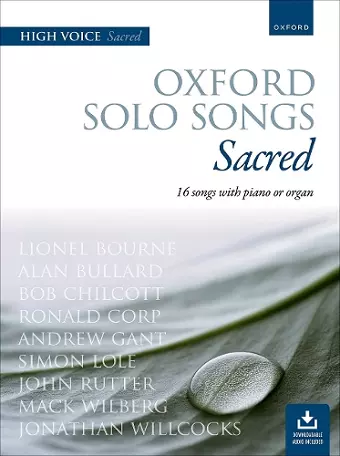 Oxford Solo Songs: Sacred cover