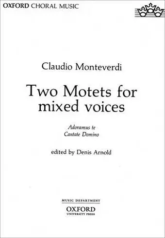 Two Motets for mixed voices cover