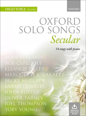 Oxford Solo Songs: Secular cover
