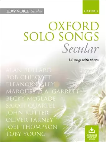 Oxford Solo Songs: Secular cover
