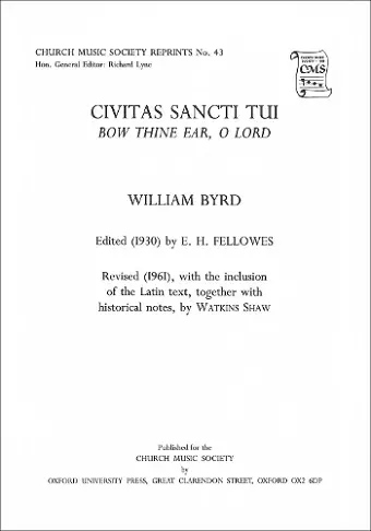 Civitas sancti tui (Bow thine ear, O Lord) cover