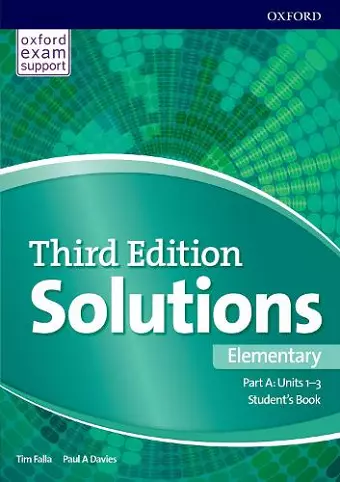 Solutions: Elementary: Student's Book A Units 1-3 cover