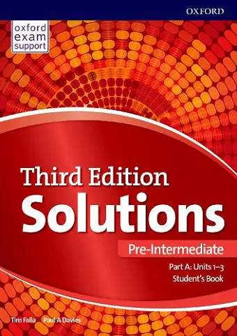 Solutions: Pre-Intermediate: Student's Book A Units 1-3 cover