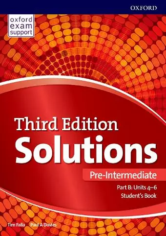 Solutions: Pre-Intermediate: Student's Book B Units 4-6 cover