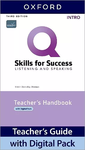 Q: Skills for Success: Intro Level: Listening and Speaking Teacher's Handbook with Teacher's Access Card cover