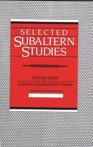Selected Subaltern Studies cover
