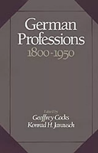German Professions, 1800-1950 cover