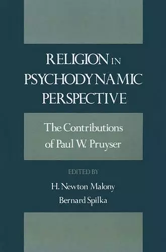 Religion in Psychodynamic Perspective cover