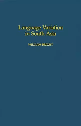 Language Variation in South Asia cover