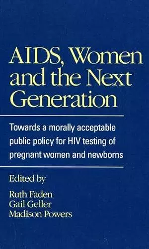 AIDS, Women and the Next Generation cover