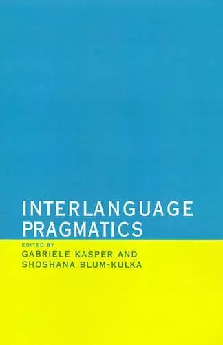 Interlanguage Pragmatics cover