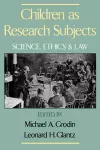 Children as Research Subjects cover