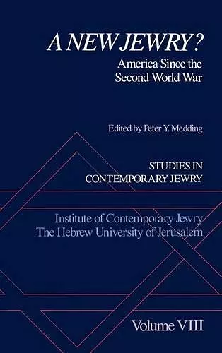 Studies in Contemporary Jewry: VIII: A New Jewry? cover