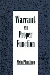 Warrant and Proper Function cover